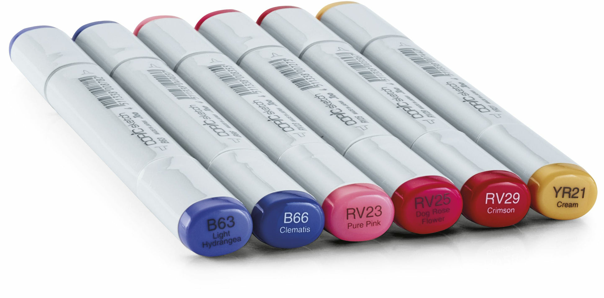 Copic Sketch Floral Favorite 2 Marker – Duo-Spitze Meisselspitze/Bürstenspitz, 6er Set