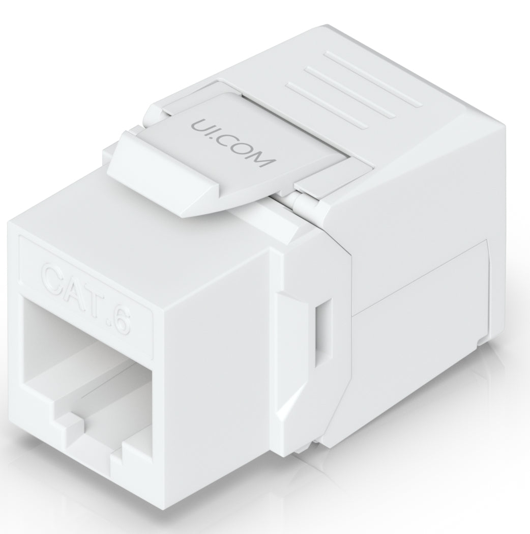 Ubiquiti Keystone-Modul RJ45, für Cat6, T568A/B, werkzeuglos, Weiss, 12er-Pack