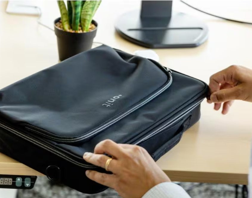 ONIT Notebook-Tasche bis 14,1" – Trolley-Band, abnehmbarer Schultergurt – Schwarz
