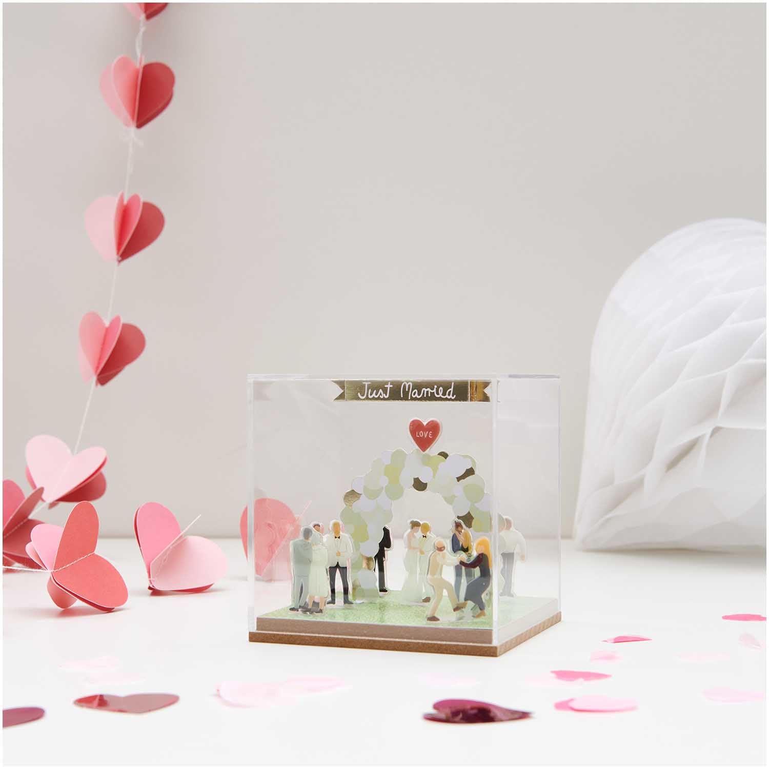 Rico Design Dekohaube Würfel – 9,5 × 10 × 9,5 cm – Acrylglas & MDF, transparent
