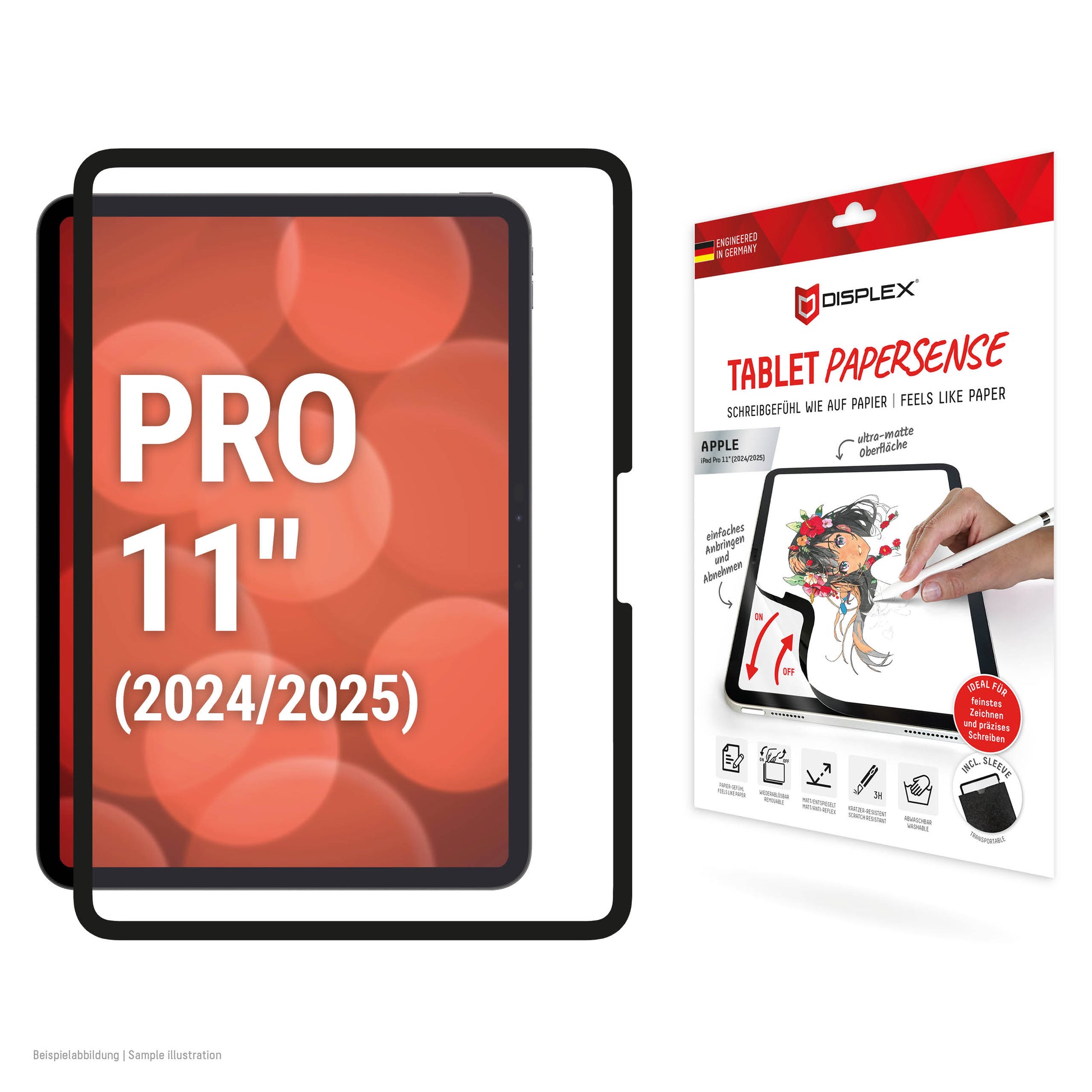 Displex Panzerglas für iPad Pro 11" (2025/2024) – Matt, 5H