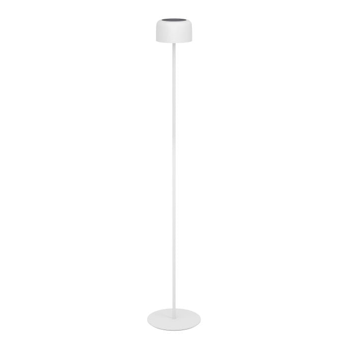 EGLO Aussen-Stehleuchte – 120 cm – 270 lm – 3000 K – IP44 – Akku & Solar, USB-C, Touch – Weiss – Stahl