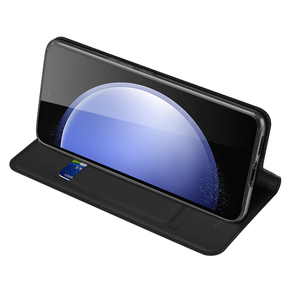 nevox Vario Series Wallethülle – für Samsung Galaxy S23 FE, mit Ständer, 1 Kartenfach, PU+TPU, Schwarz