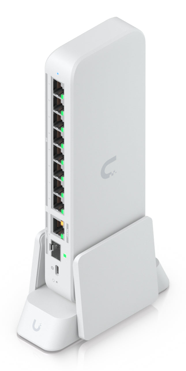 Ubiquiti Gewichteter Standfuss mit Klemmhalterung, einstellbare Breite bis 4,25 cm, für UniFi Geräte, Weiss