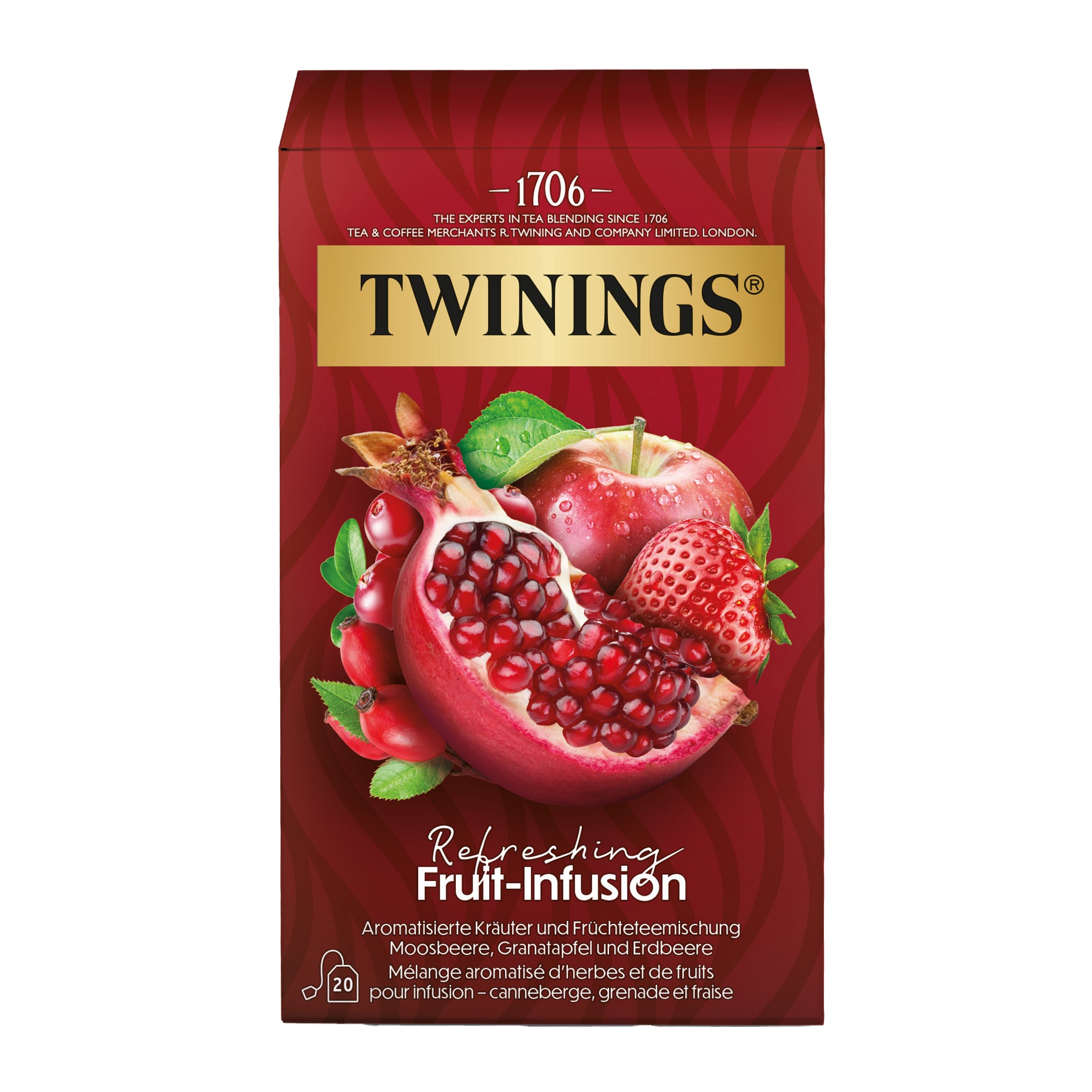 Twinings – Erfrischende Fruchtinfusion – Teebeutel, Früchtetee – 20 Beutel
