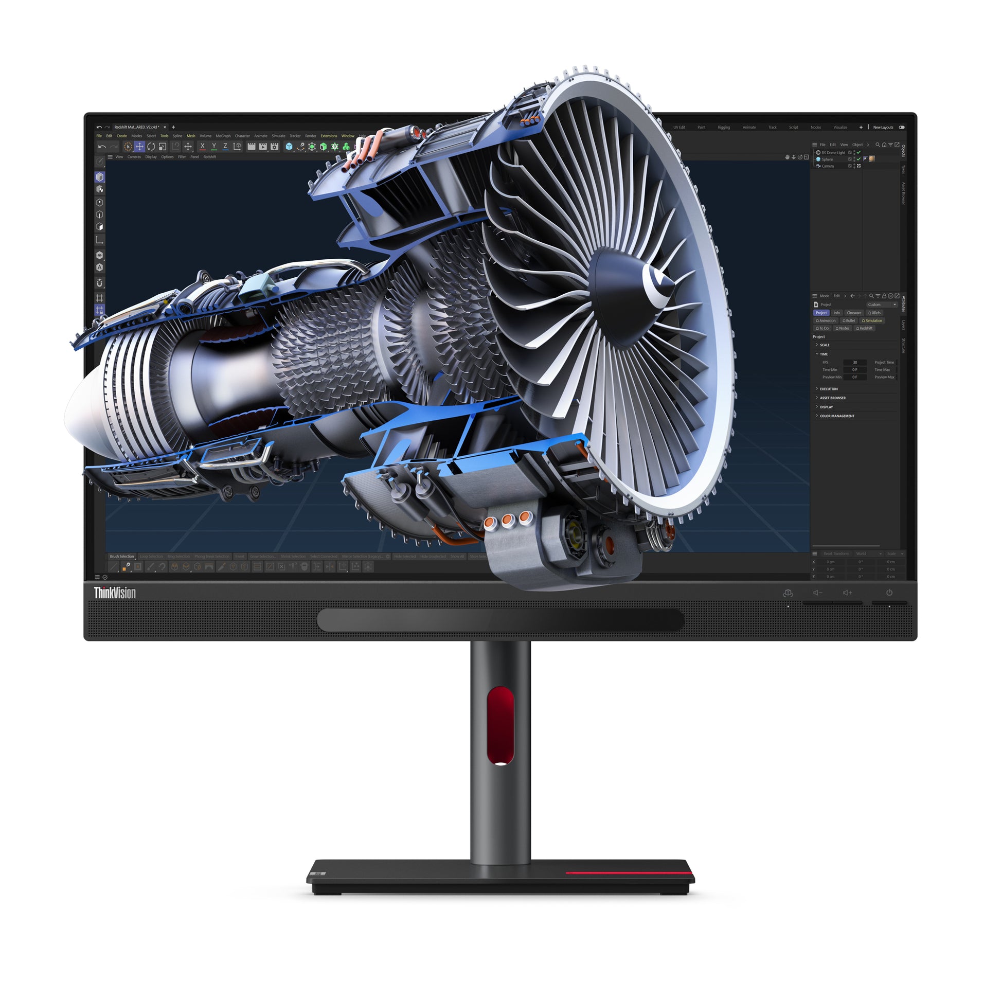 Lenovo ThinkVision – Monitor, 27" 4K UHD (3840 × 2160), IPS, USB-C, HDMI, DisplayPort