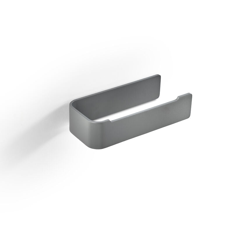Zone Denmark Toilettenpapierhalter – Aluminium, Grau, Wandmontiert, 7,6 × 16,4 × 4 cm
