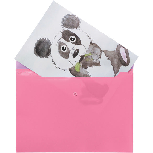 Kolma Sammelmappe, für A4, Kunststoff, pink/violett, mit Druckknopfverschluss