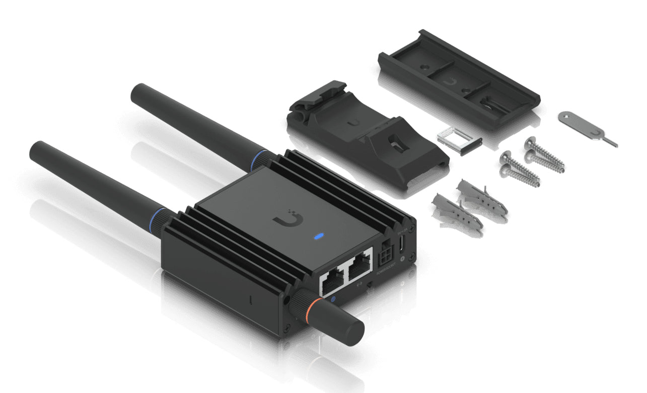 Ubiquiti UMR-Ultra – LTE Router, Wi-Fi 4, 2,4 GHz, 150 Mbit/s, 2× Fast Ethernet, Nano-SIM, Schwarz
