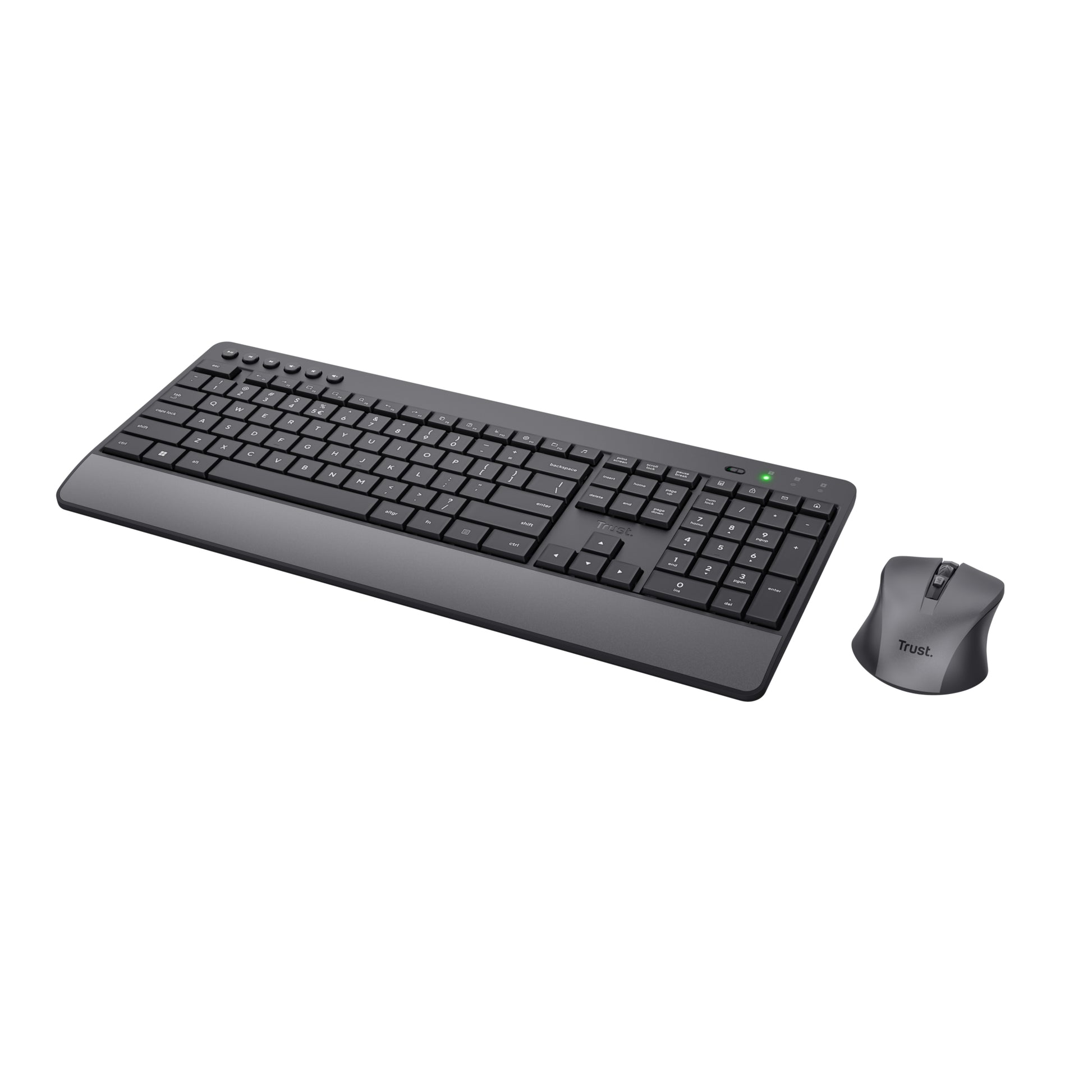 Trust Trezo – Tastatur, kabellos (2,4 GHz), CH-Layout (DE-CH) – für Windows, macOS & Chrome OS