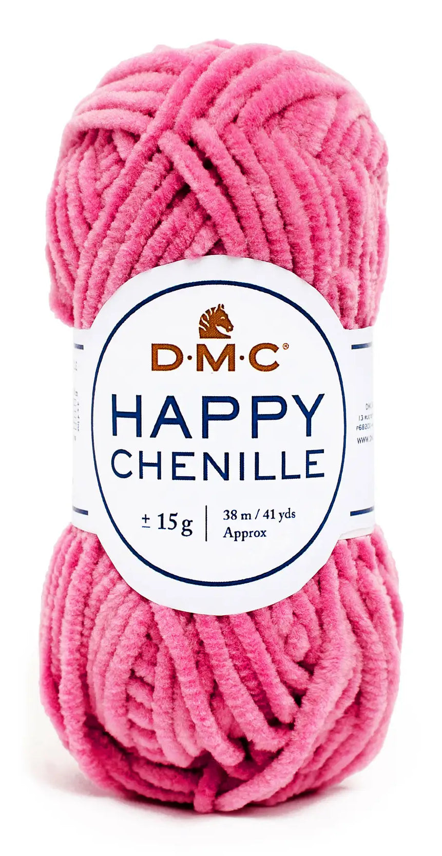 DMC Happy Chenille Wolle Purpur – Sperrig, 15 g, 38 m, 100% Polyester, Nadel 3 mm