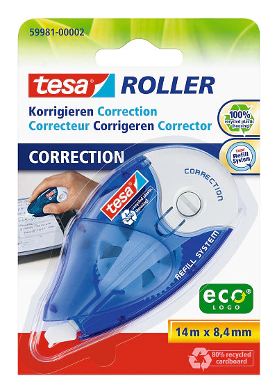 Tesa Korrekturband Korrekturroller – für Rechts- und Linkshänder