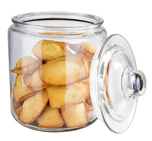 APS-Germany Vorratsdose 4 l, Ø 18 × 26 cm, Glas/Polyethylen (PE), transparent