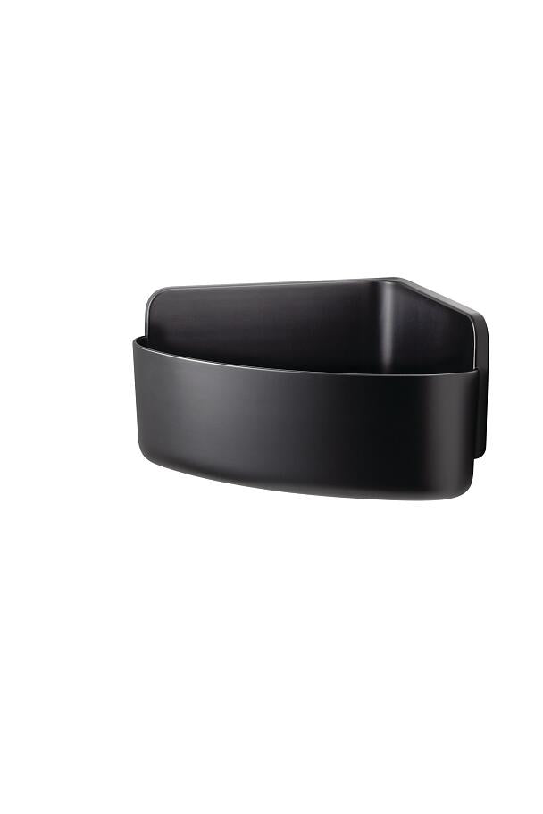 TESA Duschkorb LAVAA M – 20×20×12 cm, ABS, 3 kg, Wandmontiert, Schwarz