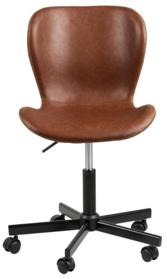 Actona AC Design Bürostuhl Batilda – braun, Kunstleder