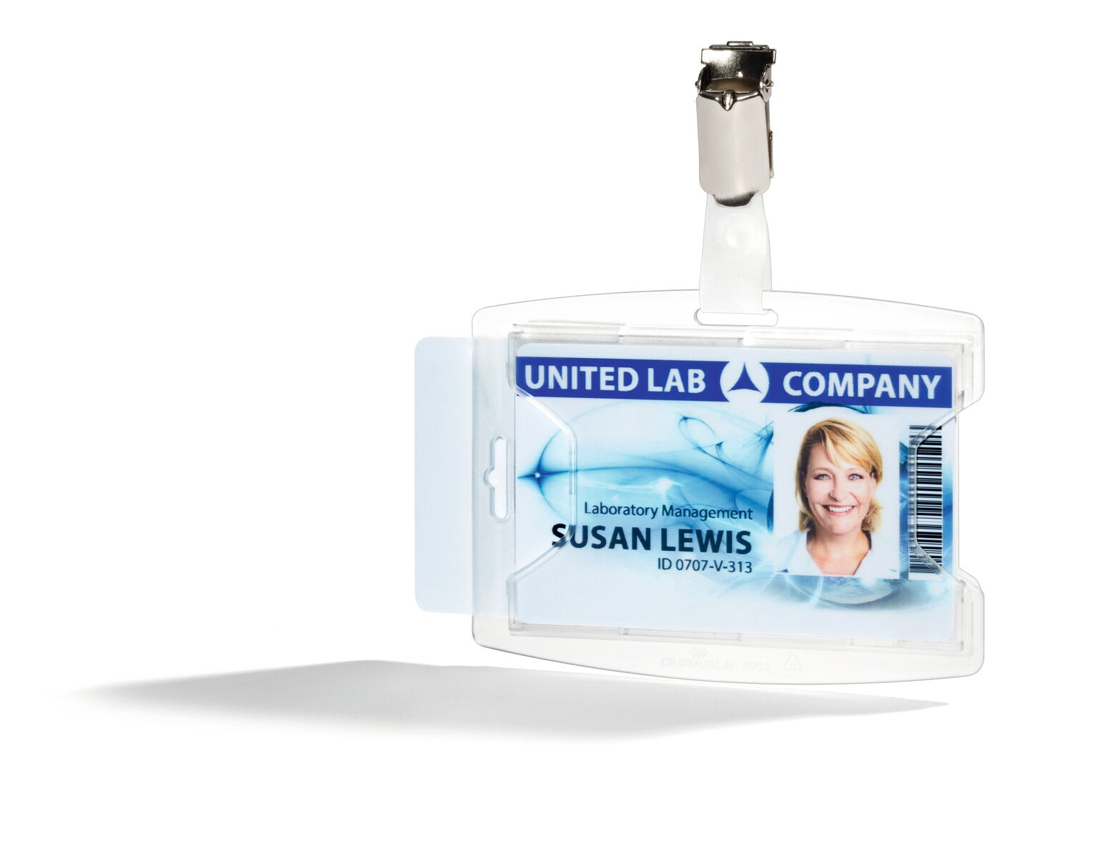 Durable Namensschild-Halterung, für Karten 85 × 54 mm, Polypropylen, transparent