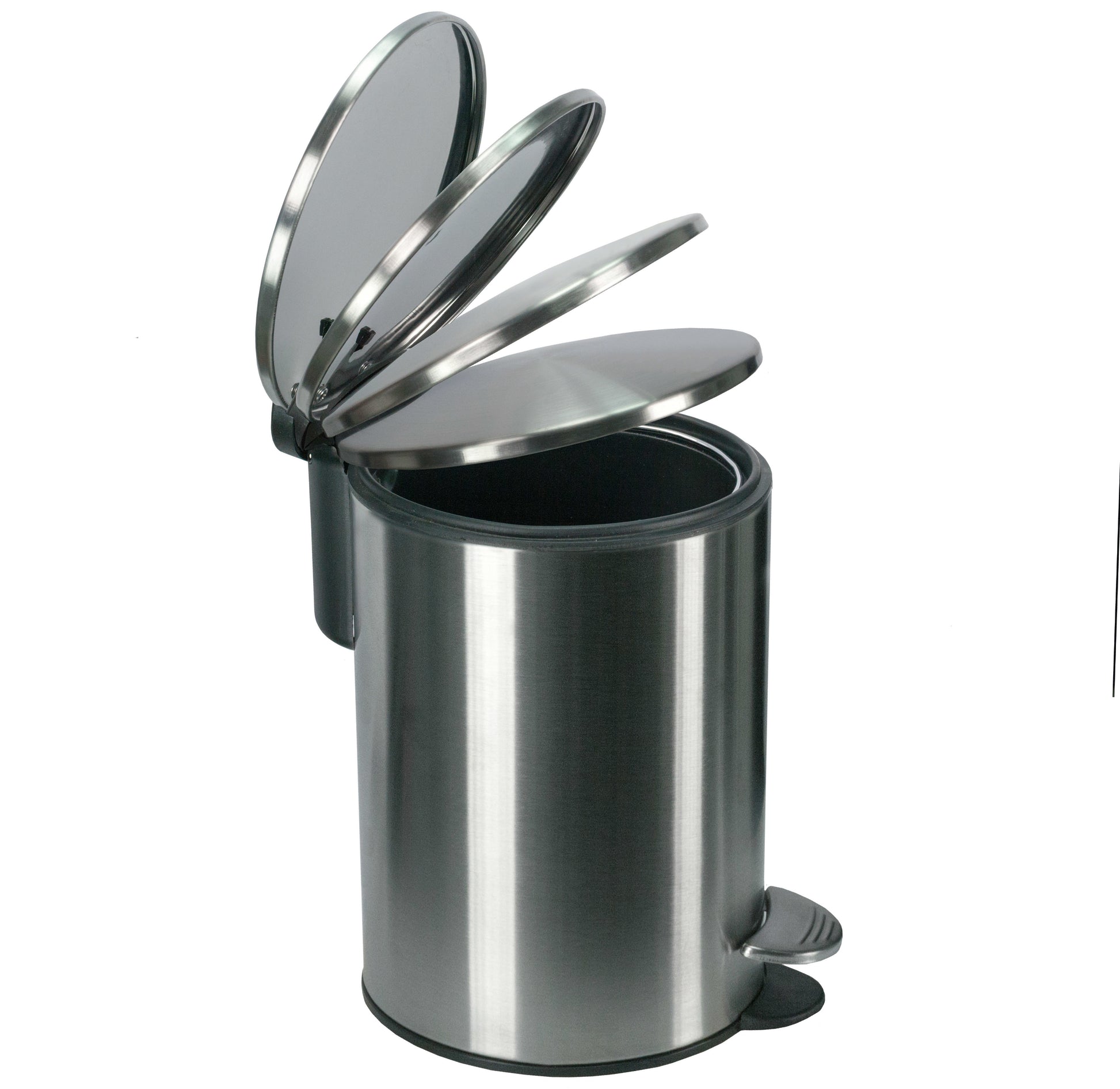 Kleine Wolke Treteimer Silence – 3 l – Metall, Oval – Chrom – Soft-Close