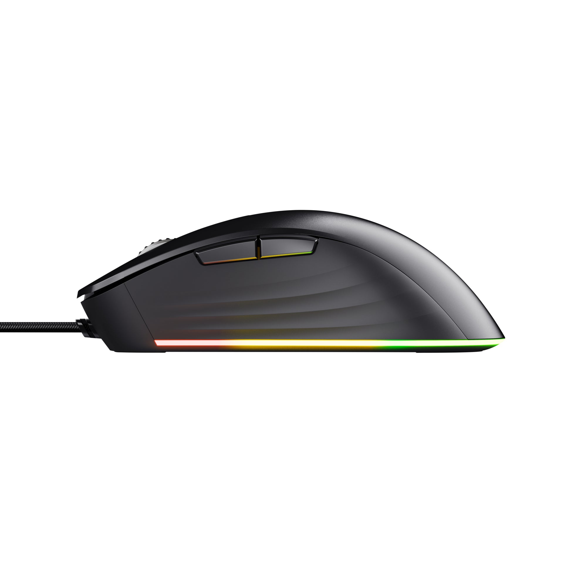 Trust GXT 924 YBAR+ Gaming-Maus – kabelgebunden, 6 Tasten, für Rechtshänder, RGB-Beleuchtung, schwarz