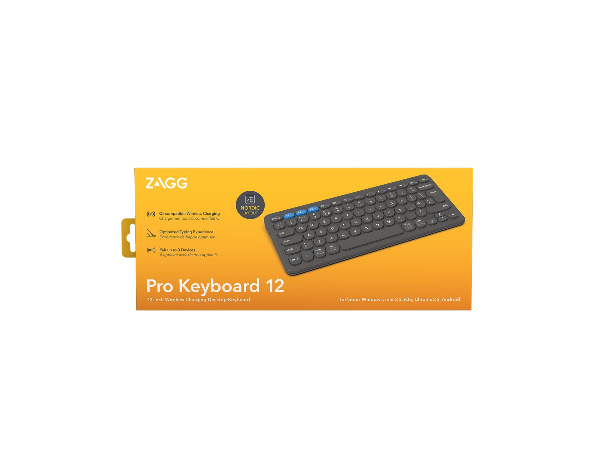 ZAGG PRO Tastatur, Nordic-Layout, Dunkelgrau