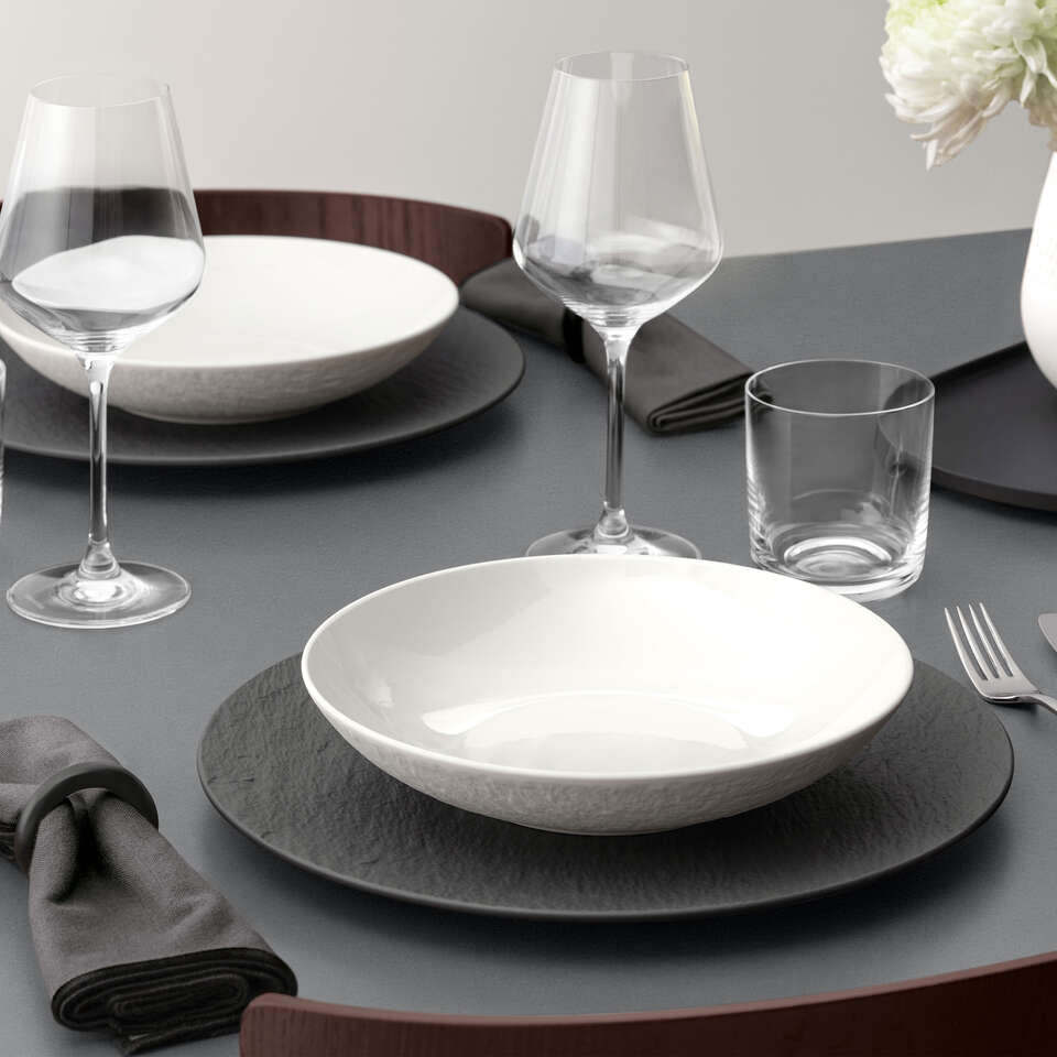Villeroy & Boch Suppenschüssel Manufacture – 430 ml, Ø 23,5 cm, Porzellan, Weiss, spülmaschinenfest