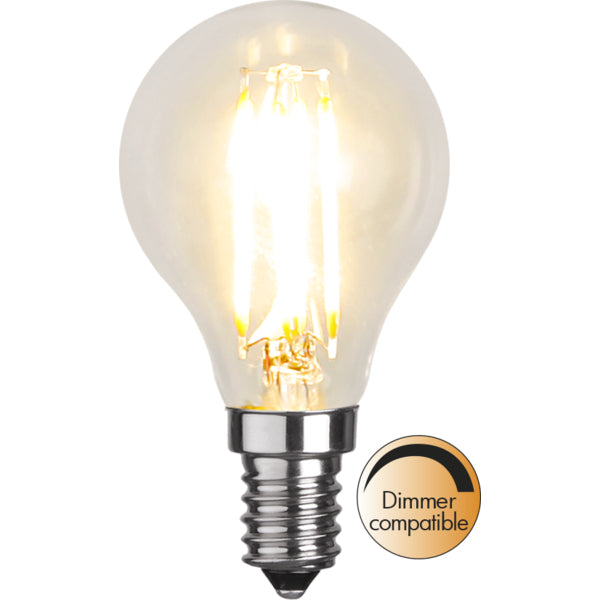 Star Trading LED-Leuchtmittel E14 P45 – 470 lm, 4,2 W, Warmweiss 2700 K – 10 Stk. – Transparent, Glas