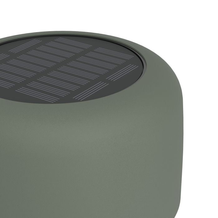 EGLO Solar-Tischleuchte – 30 cm – 270 lm, 3000 K – IP44 – Akku & Solar – Touch, USB-C, dimmbar – Grün – Stahl