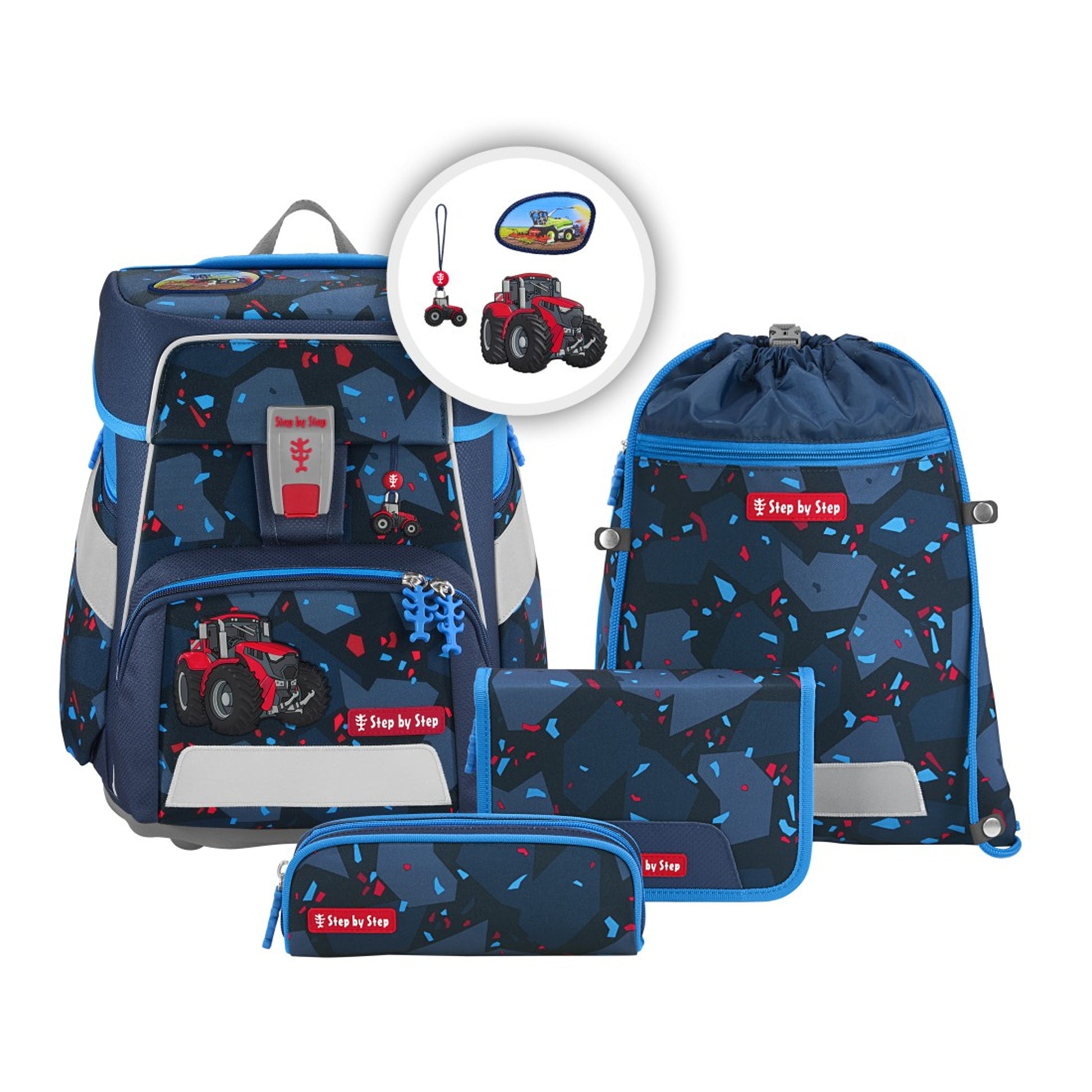 Step by Step Schulrucksack-Set Space – 5-teilig – Tractor Freddy