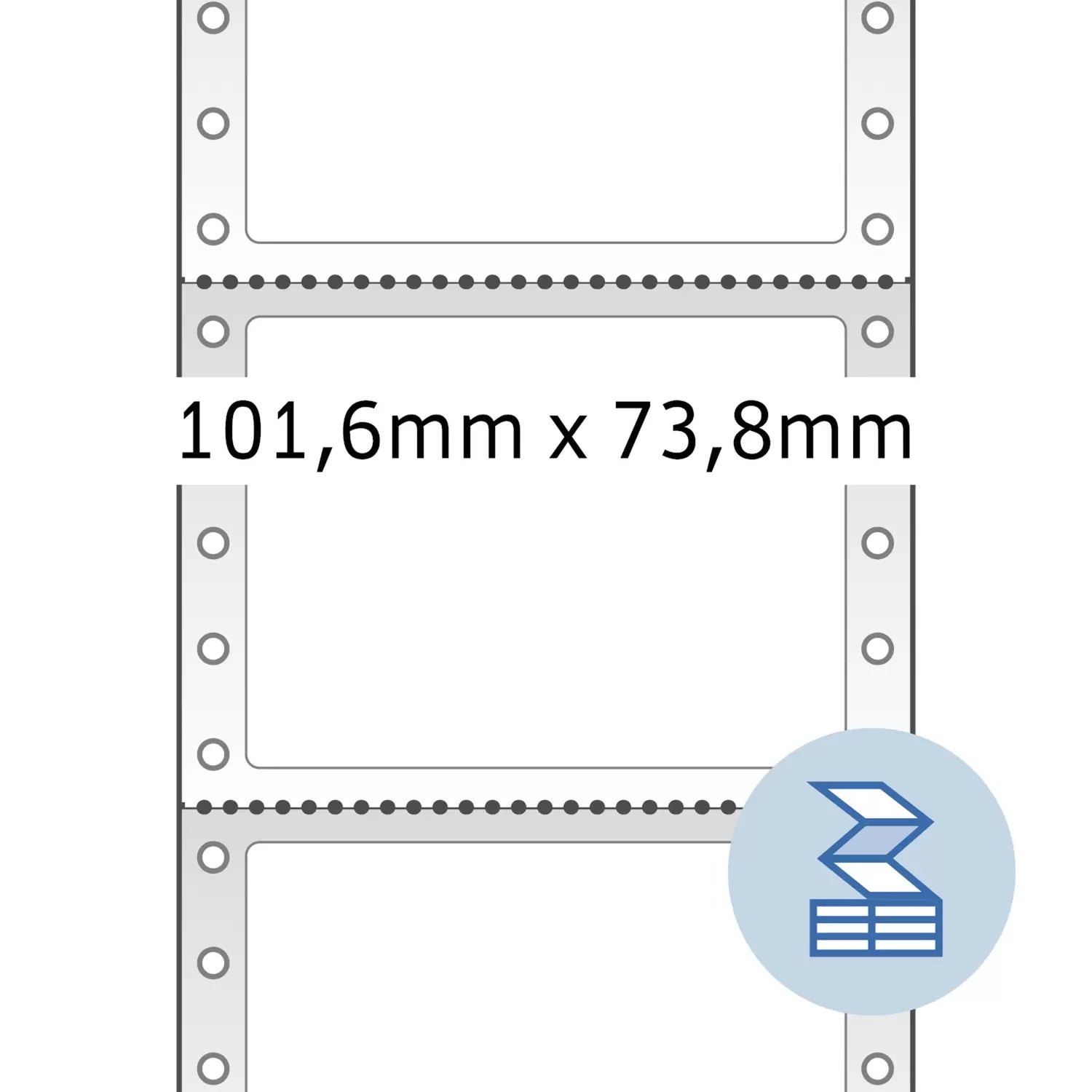 HERMA Druckeretiketten, 102 mm × 74 mm, weiss, Papier, permanent, 2000 Etiketten