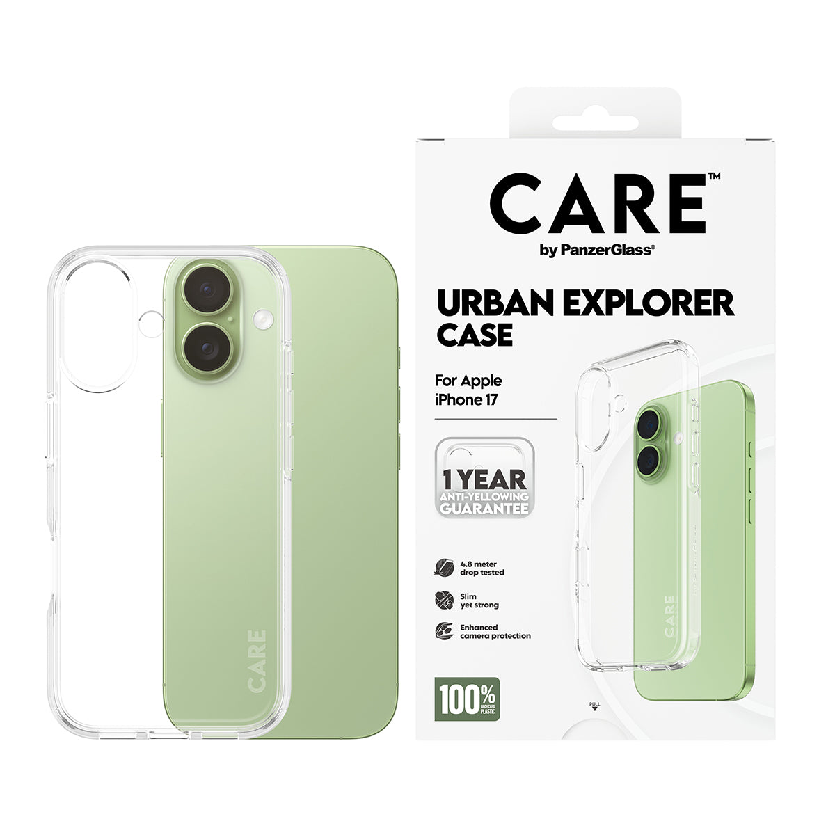 PanzerGlass Backcover Flagship Case – für Apple iPhone 17 – Urban Combat, transparent