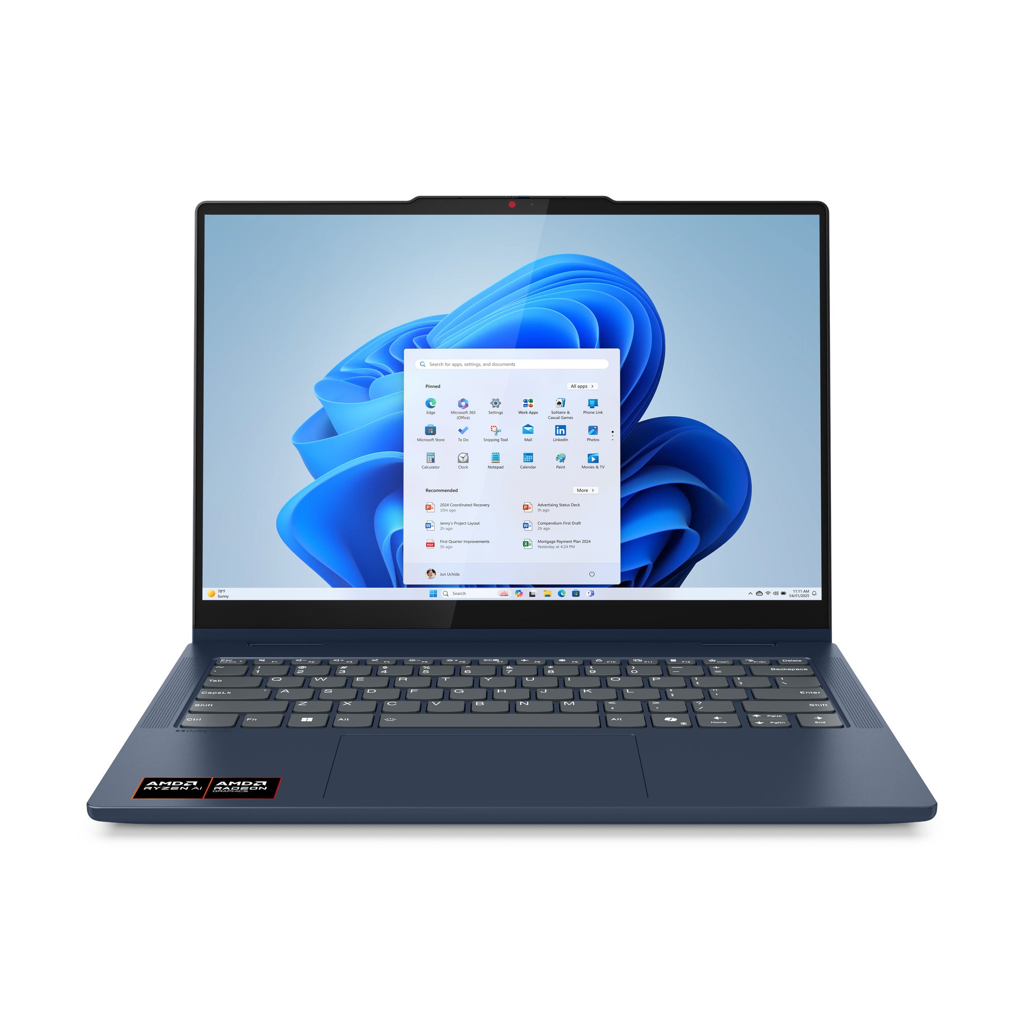 Lenovo IdeaPad 5 2-in-1 14AKP10 Copilot+ PC – AMD Ryzen AI 7 350, 16 GB, 1 TB, 14" WUXGA, Blau