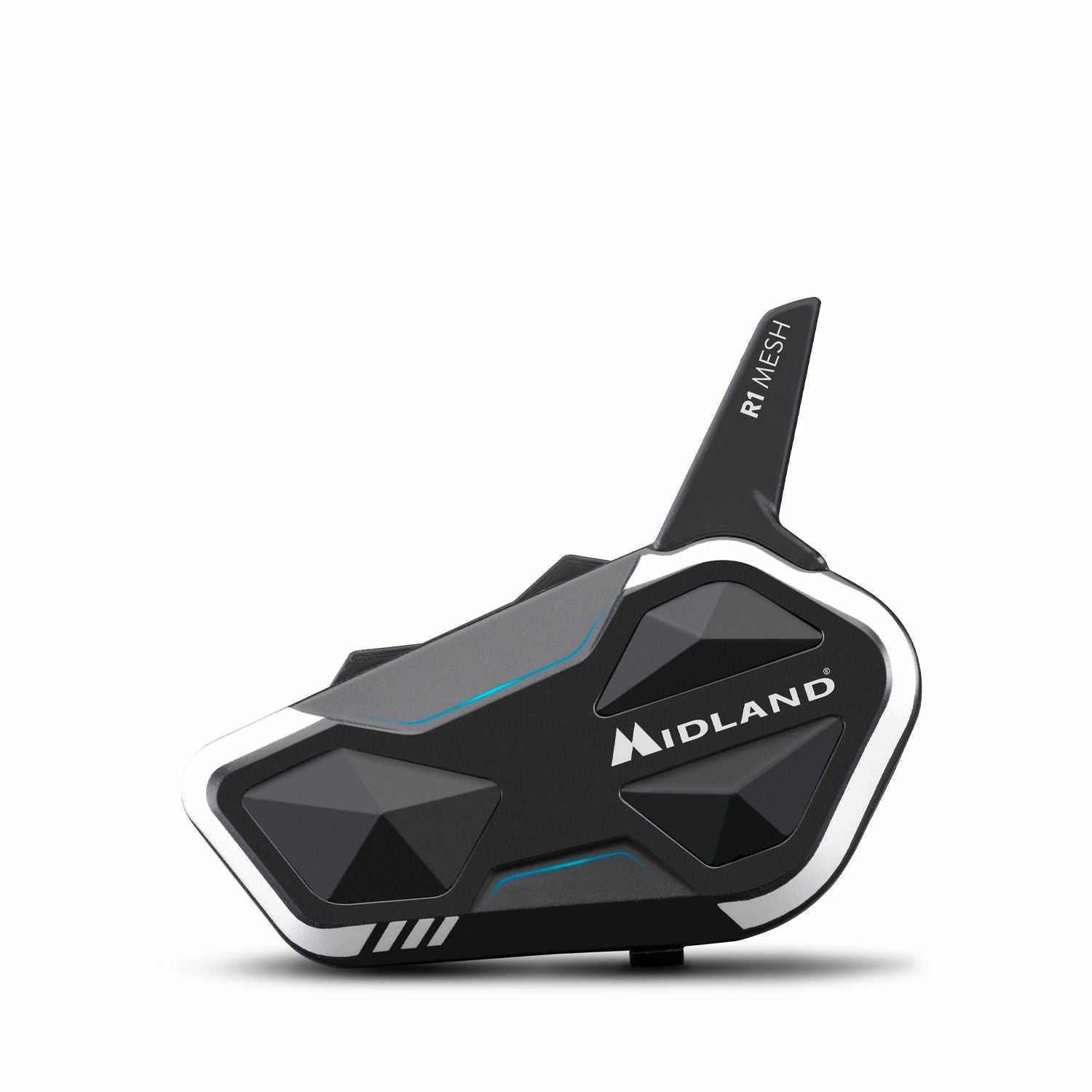 Midland R1 Mesh Lautsprechertelefon – Bluetooth – für Motorrad – Schwarz/Weiss
