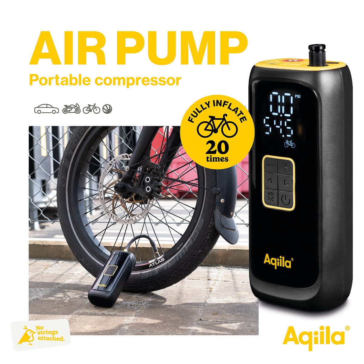 Aqiila Airbird C4 Powerbank 2'000 mAh – 1× USB-C, schwarz