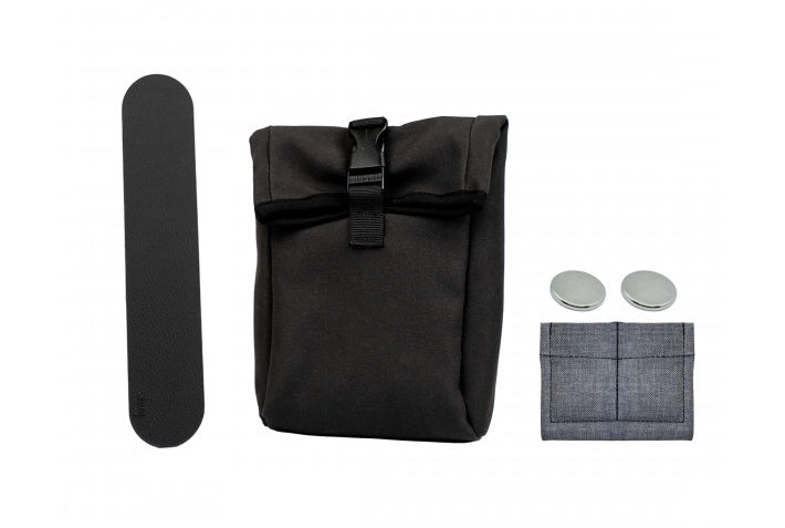 Silwy Magnet-Tasche – magnetisch, bis 1,5 kg – 135 × 270 × 55 mm – schwarz, Kunststoff – MT-S-25-B – 1 Stk.