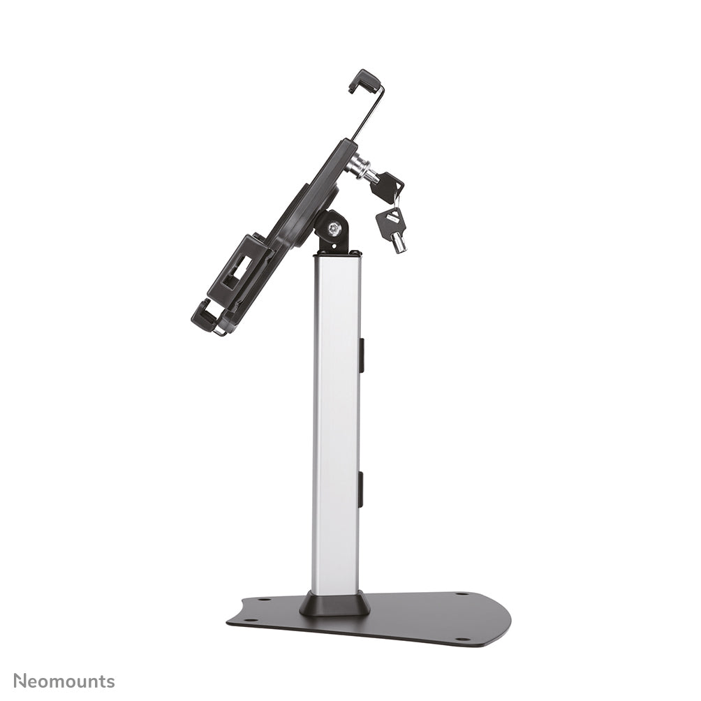 Neomounts Tablet-Tischhalterung – für 7,9–10,5" Tablets, abschliessbar, 360° drehbar – Silber