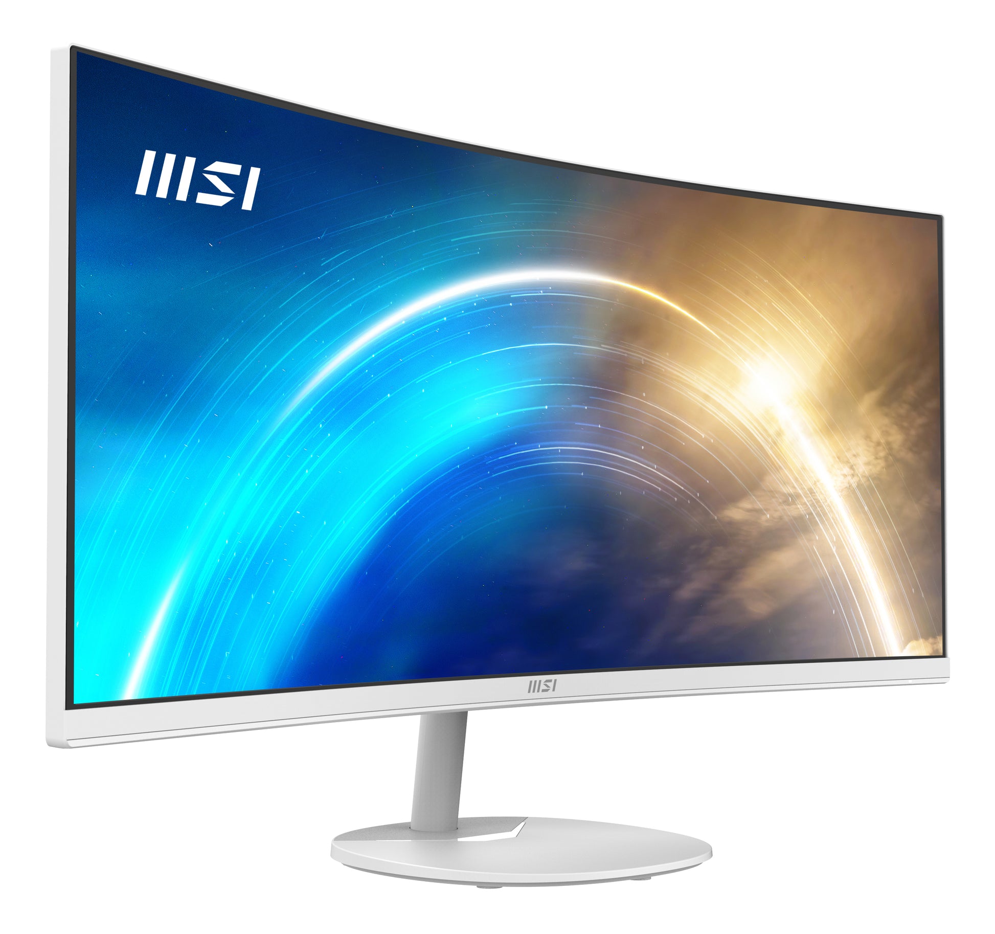 MSI PRO MP341CQWDE – Monitor, 34", VA, 100 Hz, 300 cd/m², Gebogen, VESA 100 × 100, Weiss