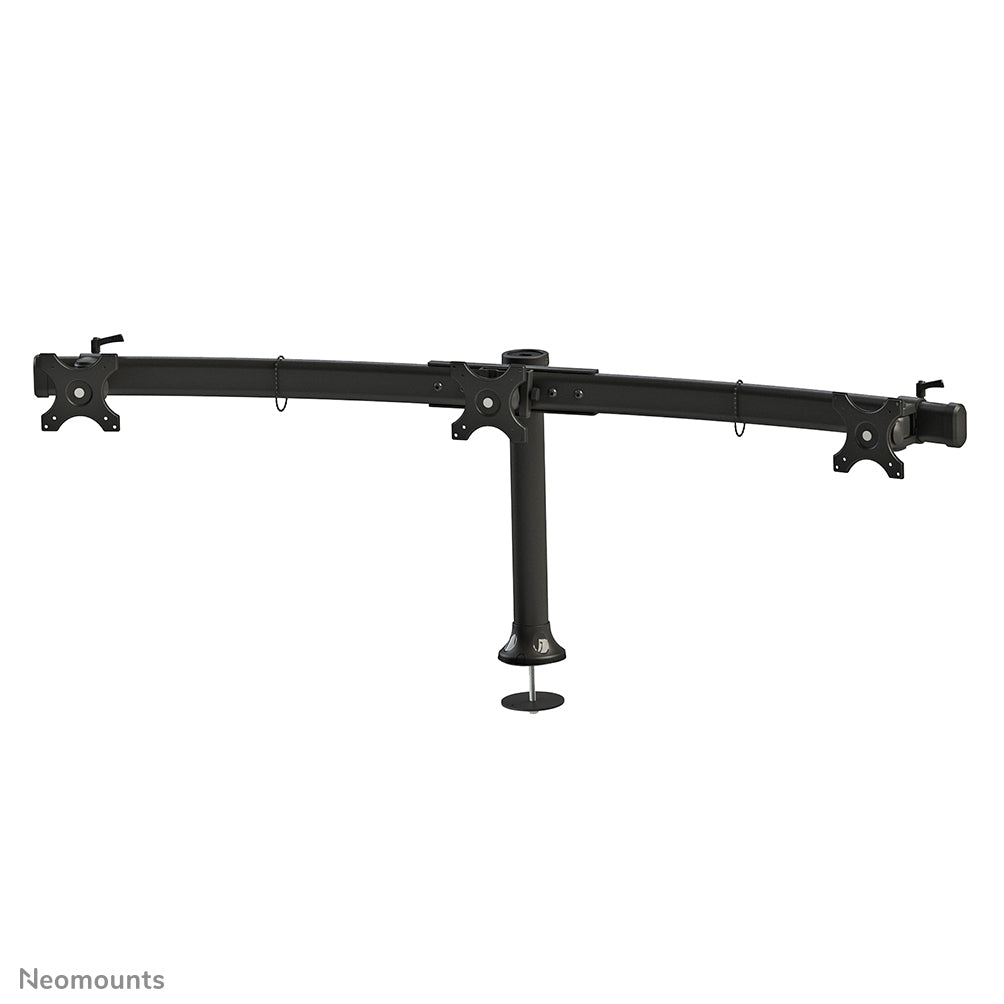 Neomounts Tischhalterung, 3 Monitore, Tischdurchführung, bis 27", VESA 75 × 75/100 × 100 mm, 8 kg