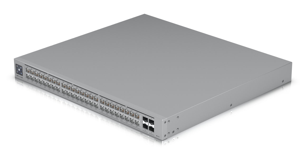 Ubiquiti UniFi Pro Max 48 – Managed Switch – 32×GbE, 16×2.5G, 4×SFP+, L3, PoE+/PoE++ 720 W, 1U, 19" Rack