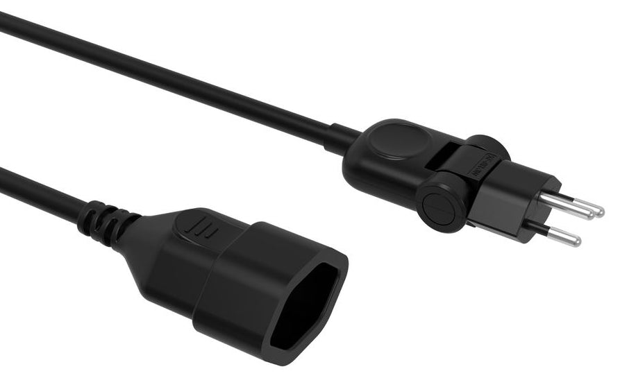 M. Schönenberger Verlängerungskabel – T12–T13, 3 m, 1 mm², Schwarz