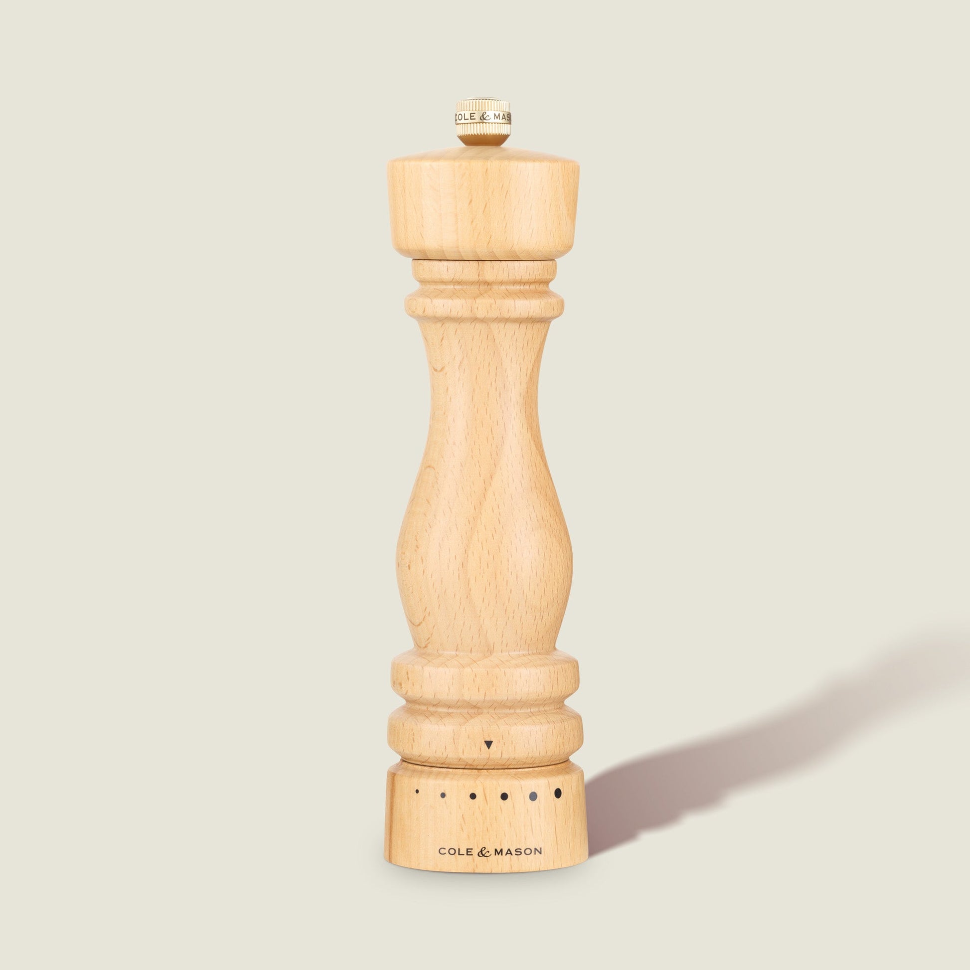 Cole & Mason Salz-/Pfeffermühle Ø 6 × 22 cm, Buchenholz, verstellbares Mahlwerk