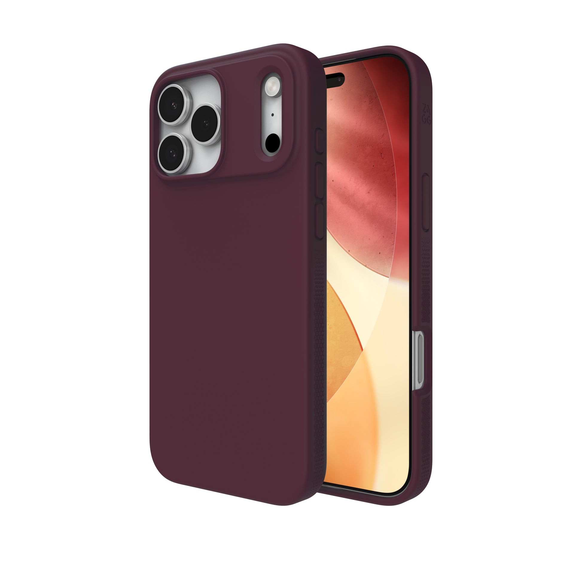 ZAGG Manhattan Snap – Backcover – für Apple iPhone 17 Pro Max, Graphen+Silikon, Kirsche, bis 4 m Sturzsicher