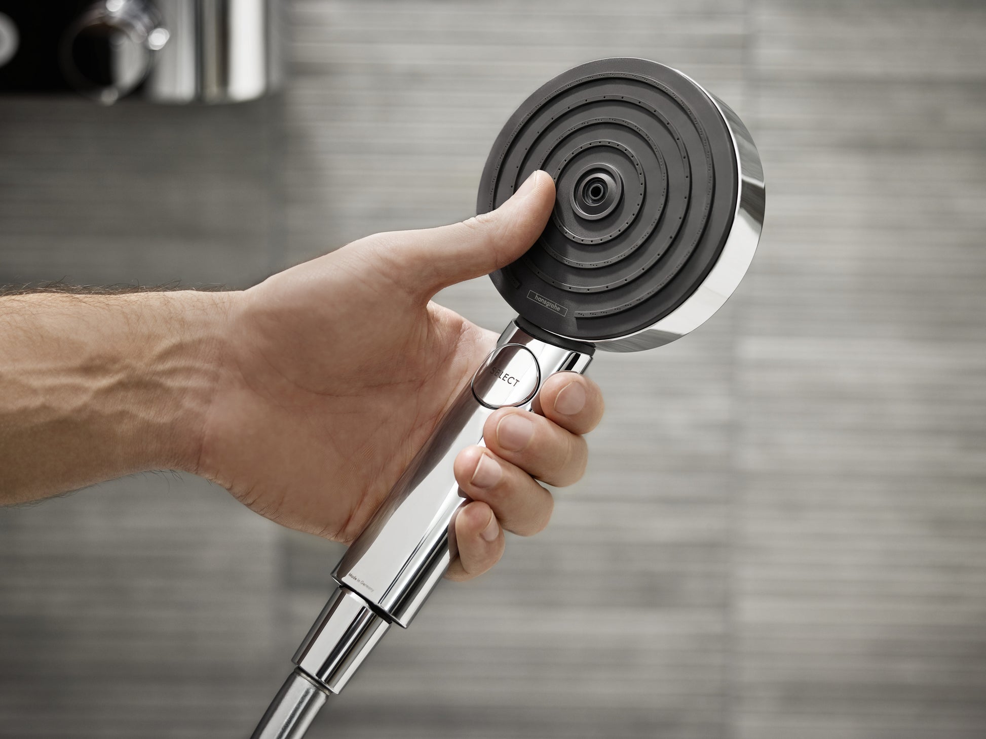 Hansgrohe Pulsify Select S Handbrause – 10,5×17,1×22,4 cm, Kunststoff, Chrom, 3 Strahlarten