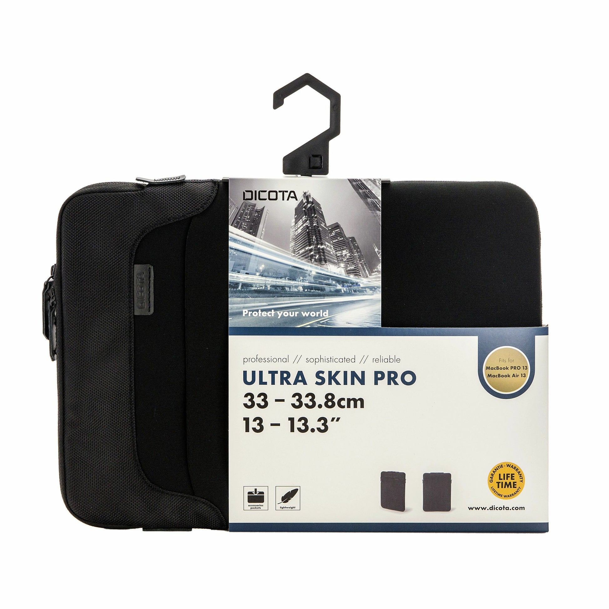 DICOTA Ultra Skin PRO Notebook-Schutzhülle für Notebooks bis 13,3" – Schwarz