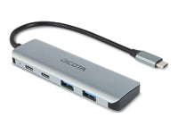 DICOTA D32061 USB-Hub – USB-C, 2× USB-A, 2× USB-C (10 Gbit/s), für Windows/Mac