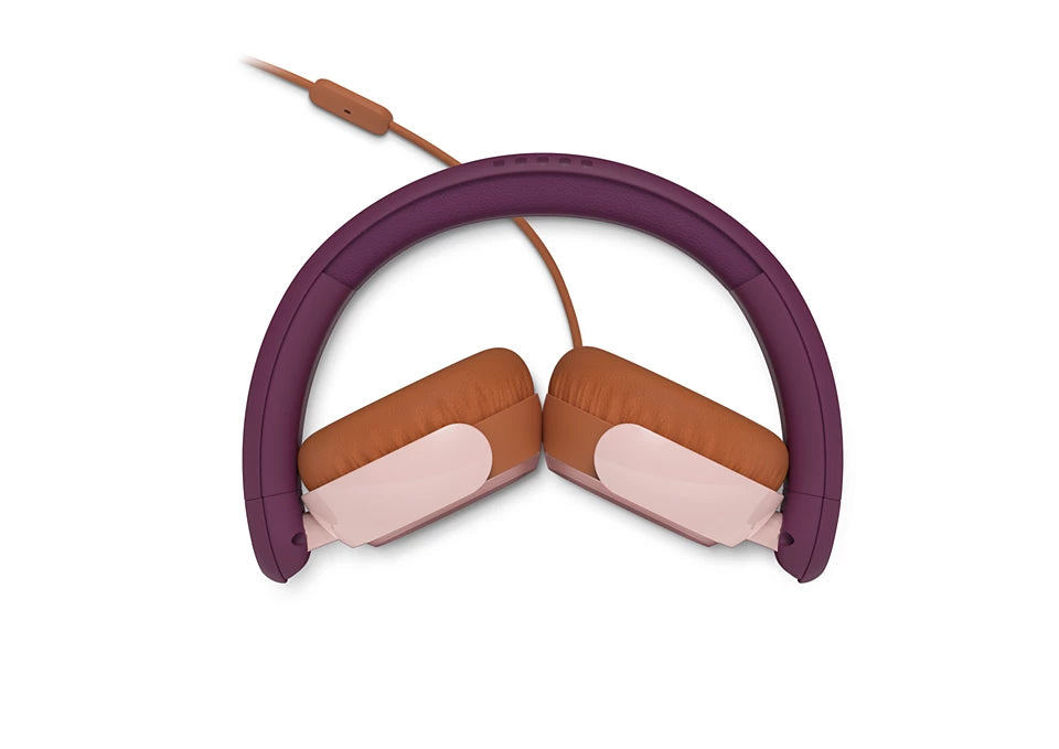 Philips TAK2000MP/00 Kinderkopfhörer – On-Ear, Stereo, Kabel, 3,5 mm Klinke, 85 dB Lautstärke-Limit, Magenta