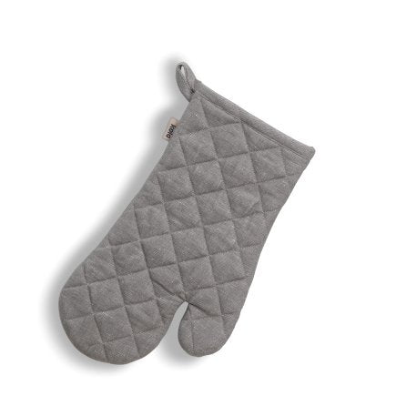 Kela Puro – Ofenhandschuh 31 × 18 cm, Baumwolle/Leinen, Grau