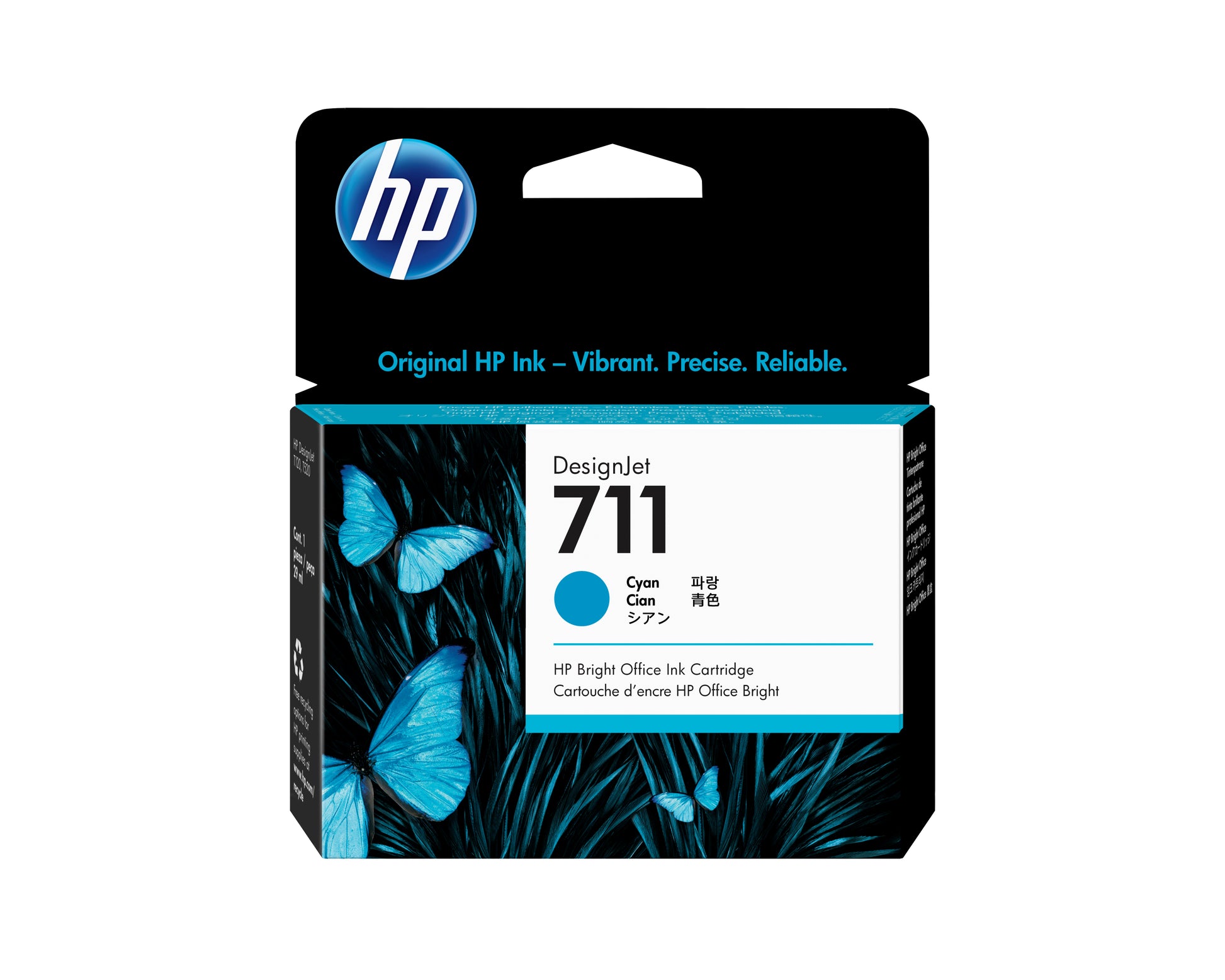 HP Tintenpatrone 711, cyan, 29 ml – für Tintenstrahldrucker und Multifunktionsgeräte