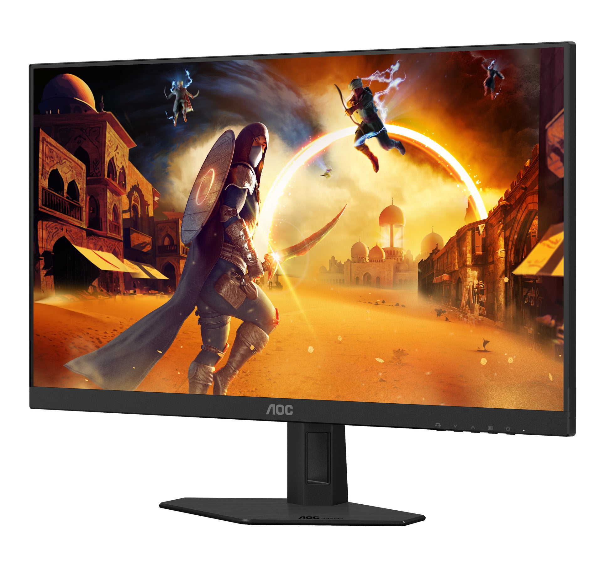 AOC 24G4HRE – Monitor, 23,8", IPS, 200 Hz, Integrierte Lautsprecher, G-Sync, Höhenverstellbar, Rot