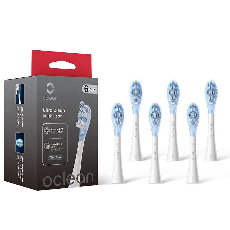 Oclean Aufsteckbürstenkopf – Extra weich – 6 Stk – Weiss
