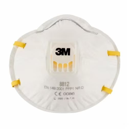 3M Atemschutzmaske FFP1 8812 – mit Ventil, NR – Einheitsgrösse – Weiss – 3 Stk. – EN 149