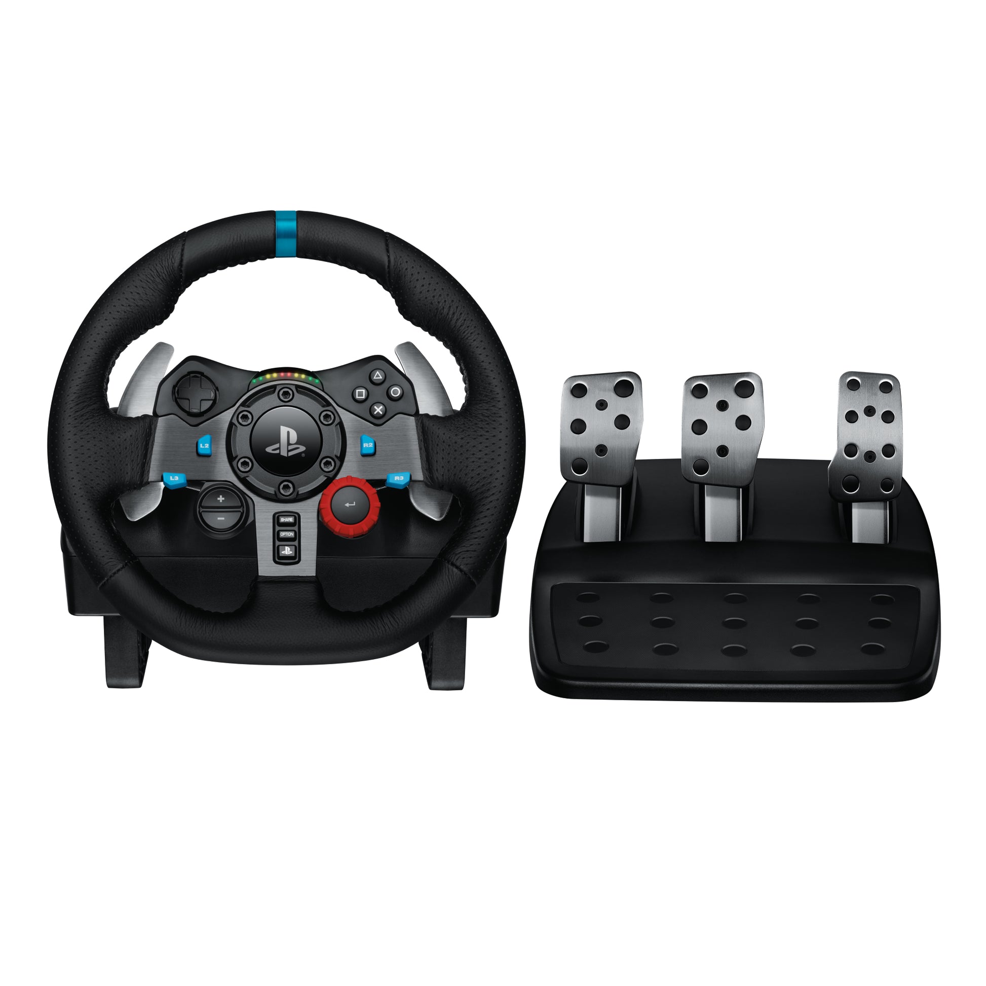 Logitech G G29 – Lenkrad + Pedale – USB (kabelgebunden), Force-Feedback, Schwarz – für PS5, PS4 & PC